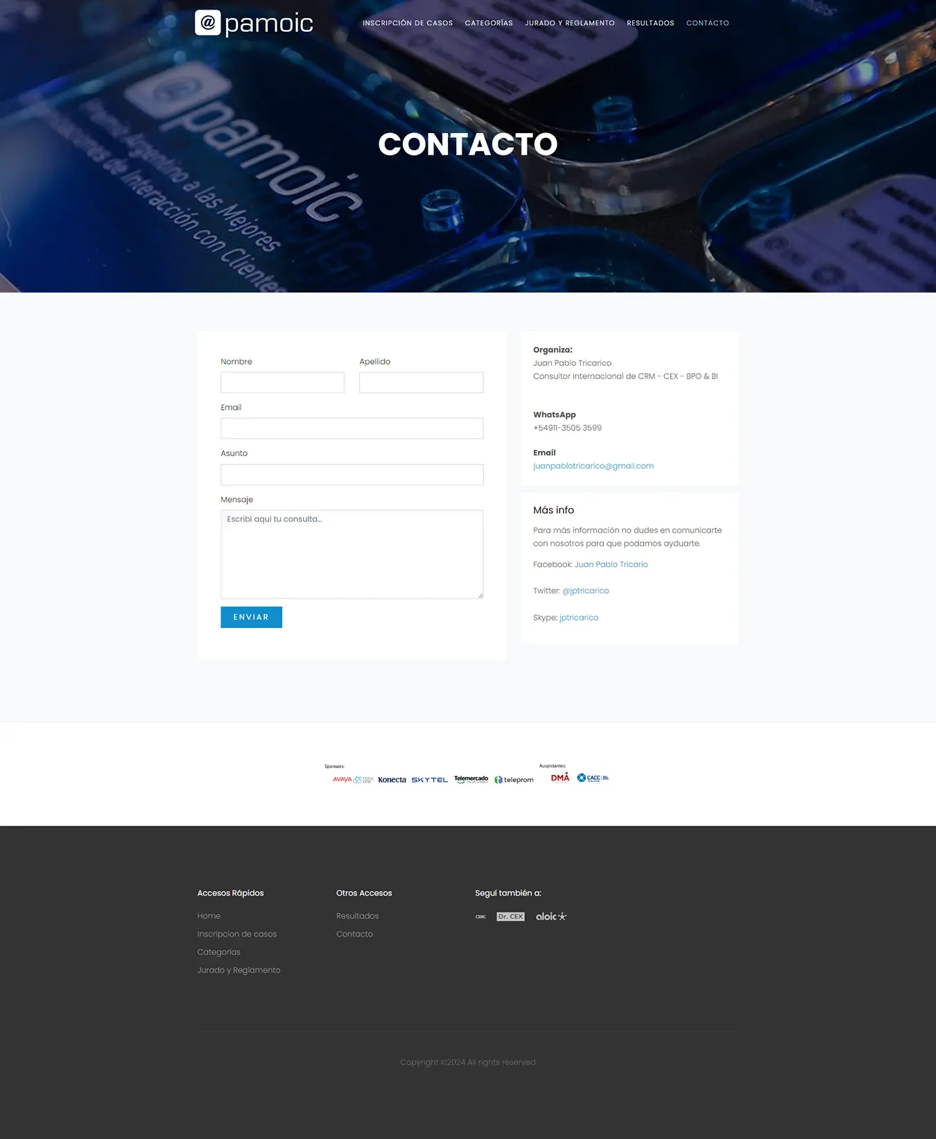 Diseño Sitios Web - PAMOIC