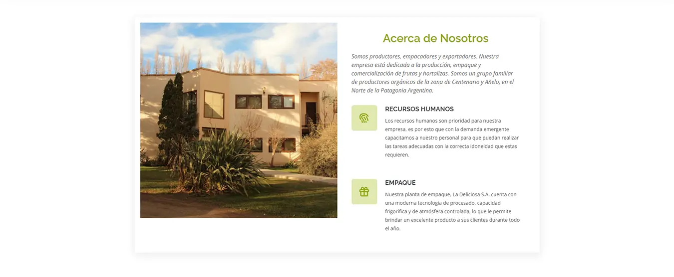 Diseño Sitios Web - La Deliciosa S.A