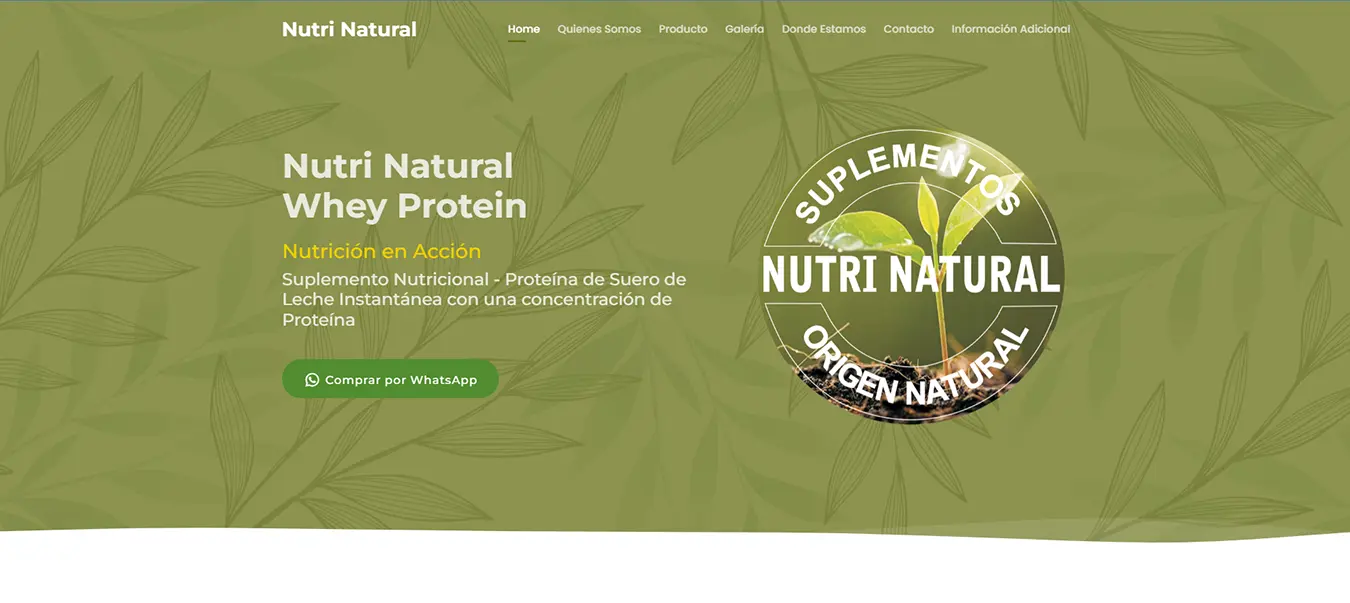 Diseño Sitios Web - Nutri Natural