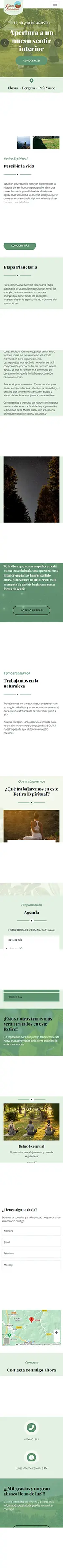 Diseño Landing Pages - Retiro Espiritual