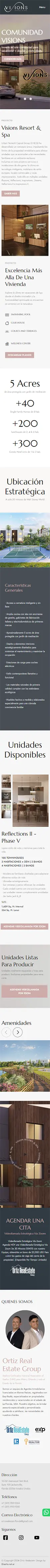 Diseño Landing Pages - Visions Resort & SPA