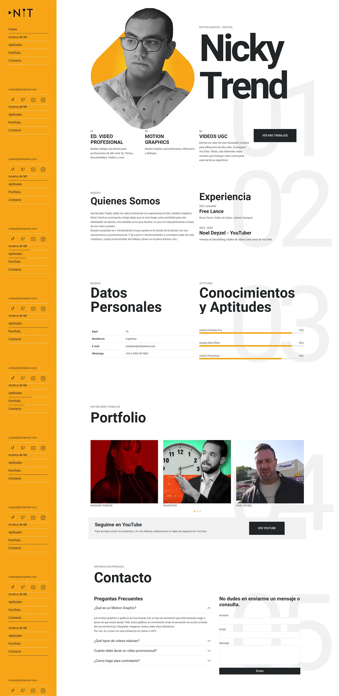 Diseño Landing Pages - Nicky Trend