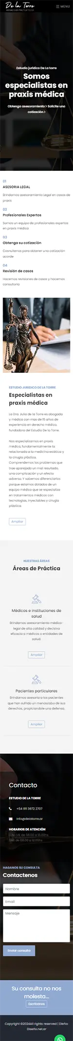 Diseño Landing Pages - Estudio Juridico De La Torre