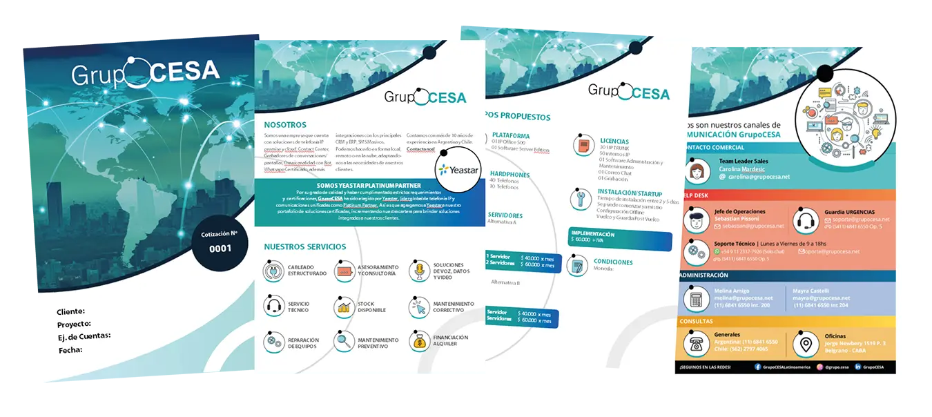 Folletos, dípticos, trípticos - Grupo Cesa
